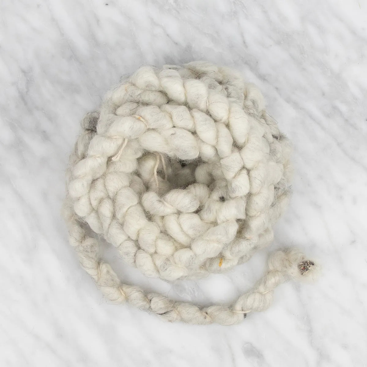 Wool Coil Yarn - Snow - 100 grams