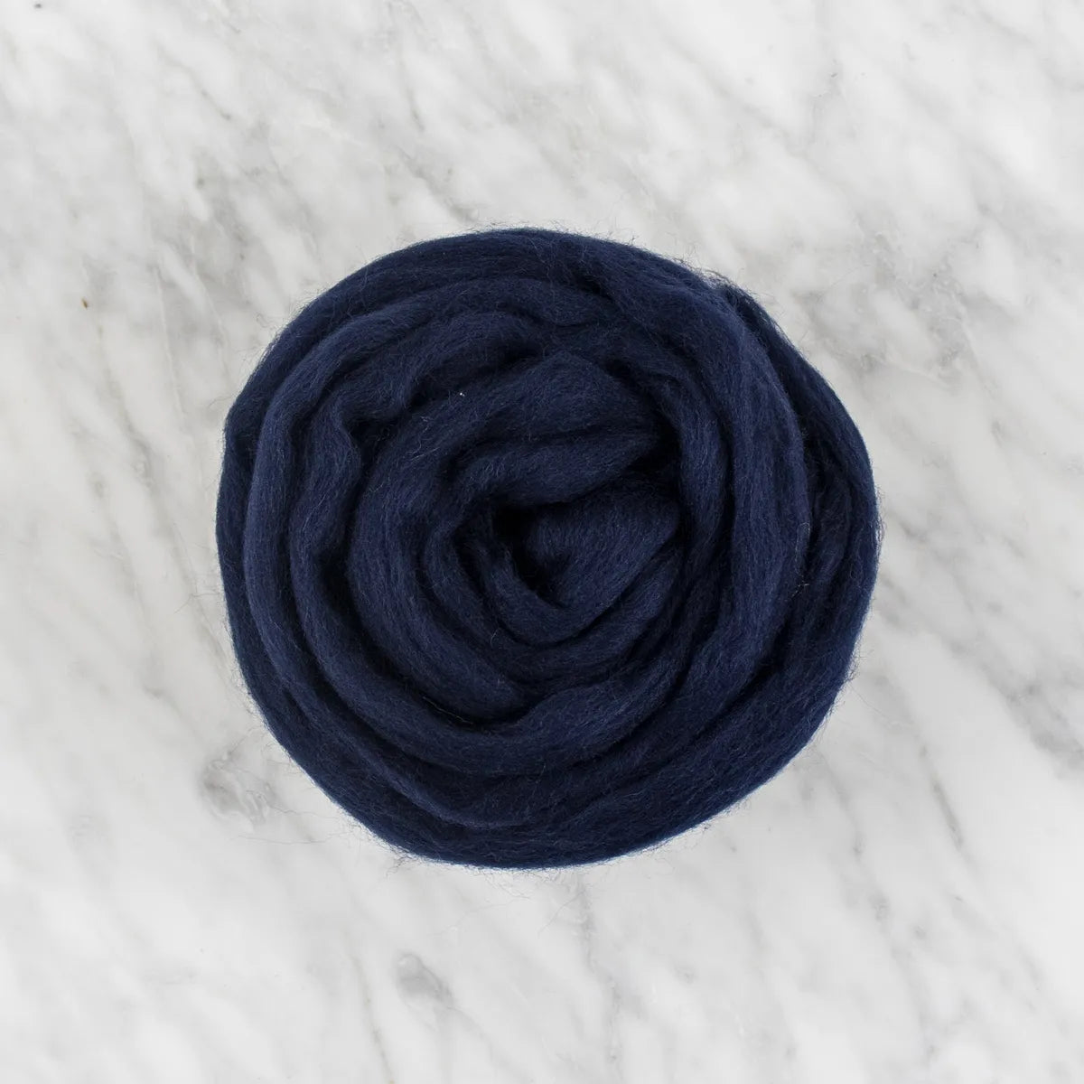Organic Merino Wool Roving - Navy