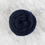 Organic Merino Wool Roving - Navy