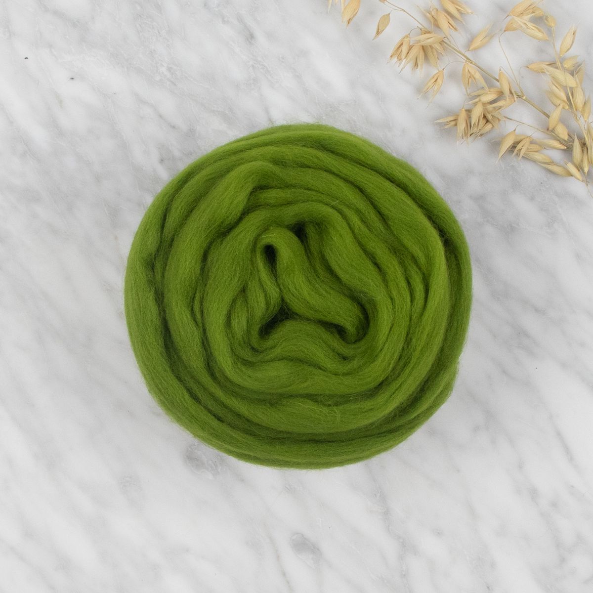 Organic Merino Wool Roving - Moss