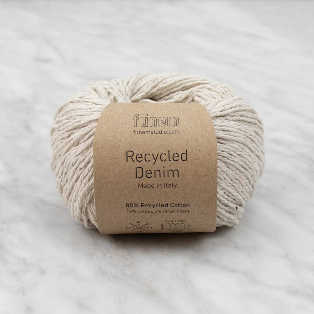 Recycled Denim Yarn - Ecru (3ply)