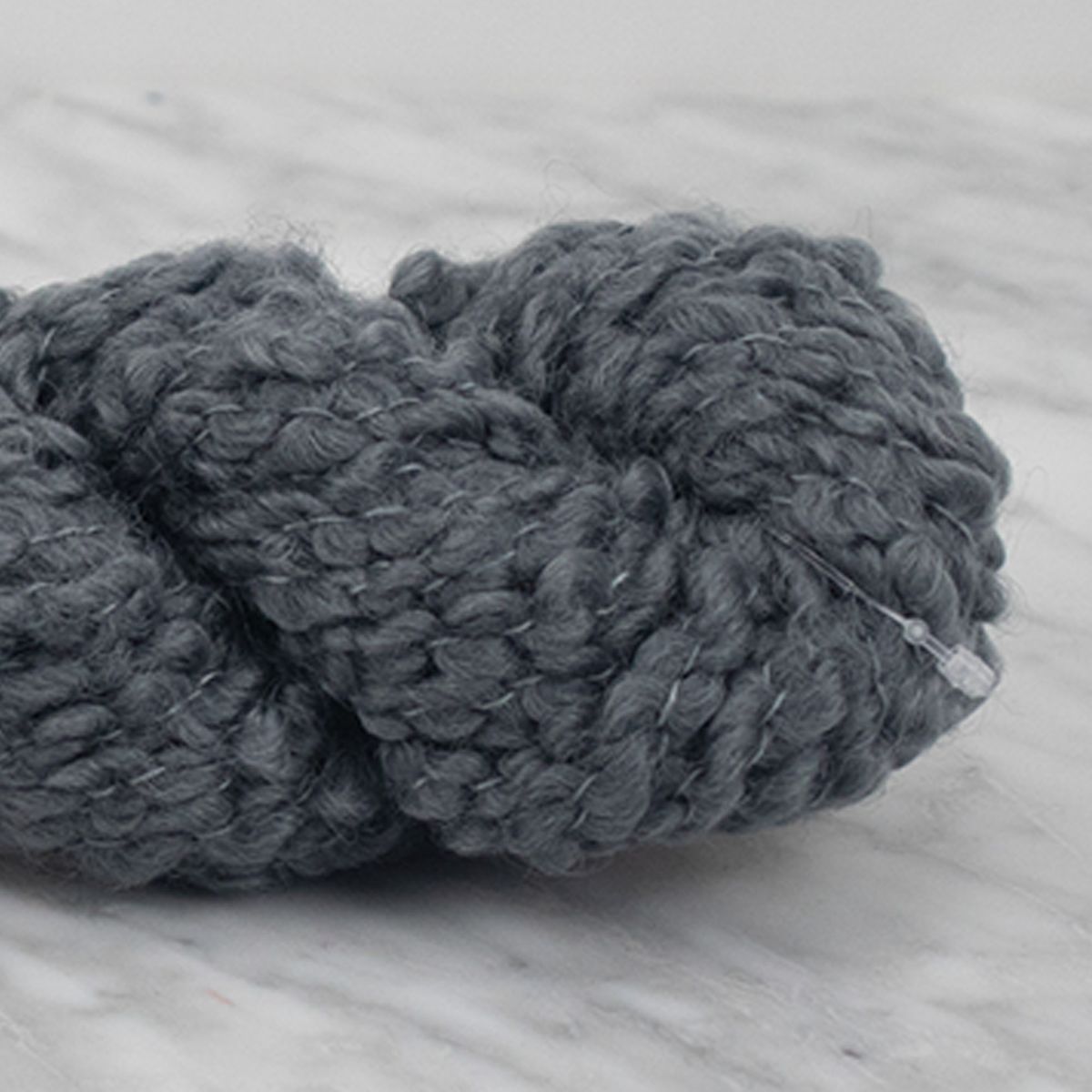 Merino Bouclé Yarn - Shadow Grey - 100 grams