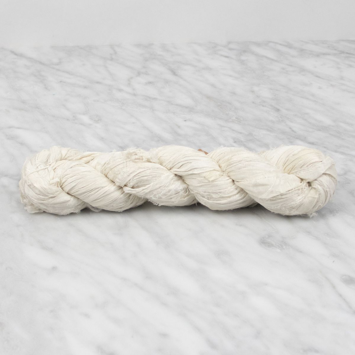 Recycled Sari Silk Ribbon - Ivory