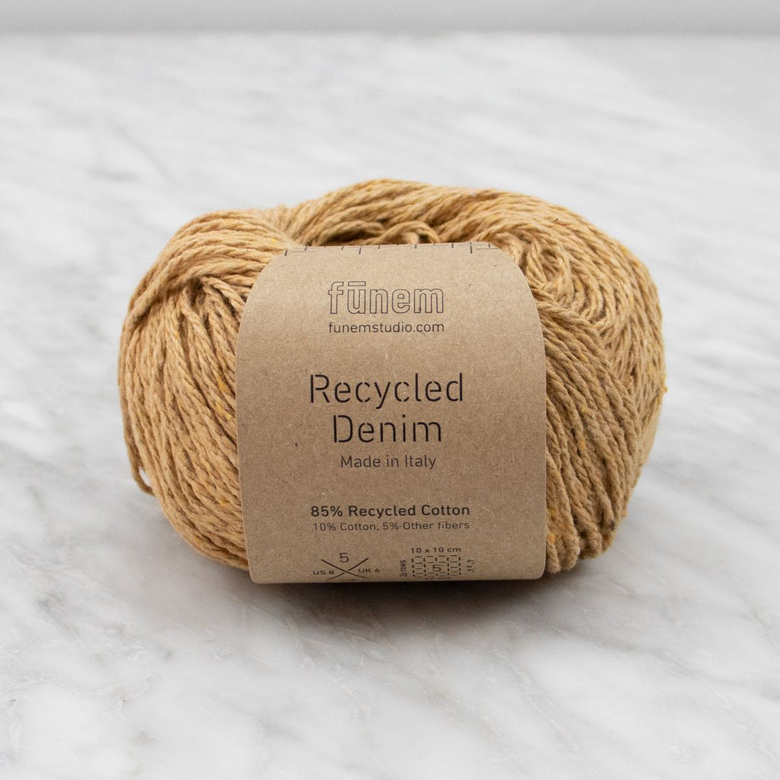 Recycled Denim Yarn - Ochre (3 ply)