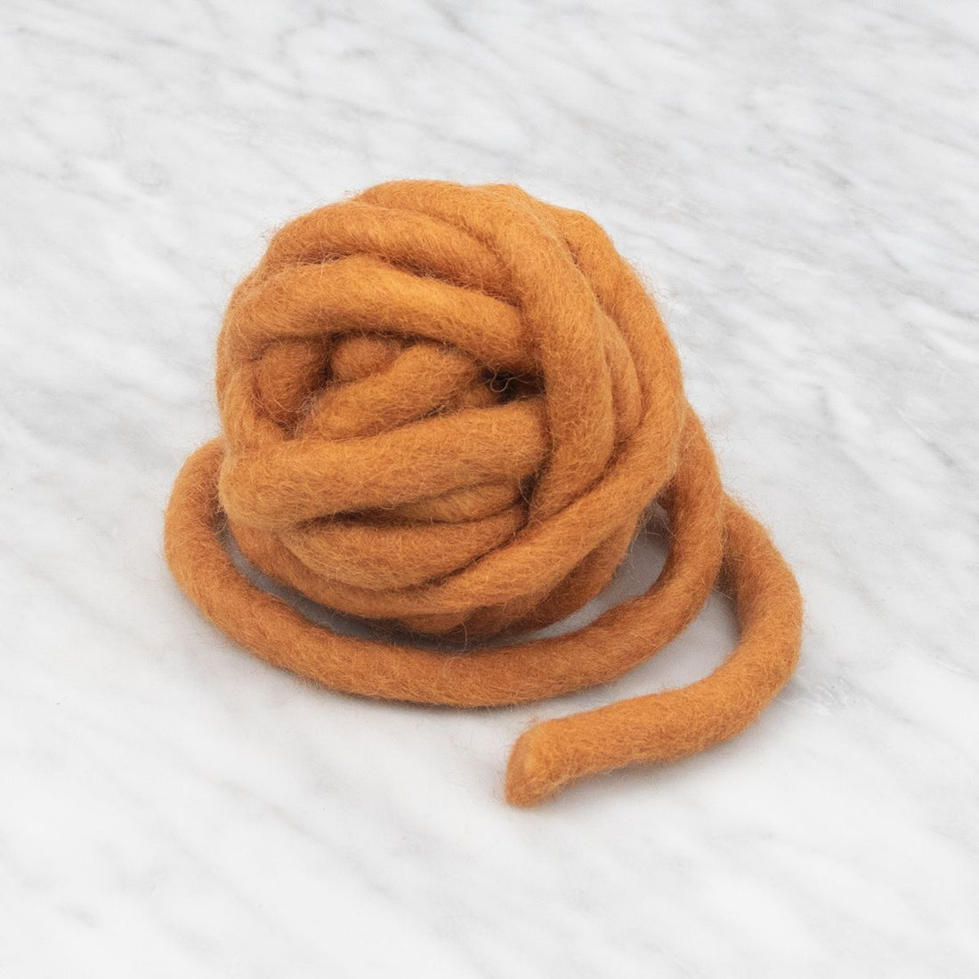 Chunky Felted Rope - Russet Orange