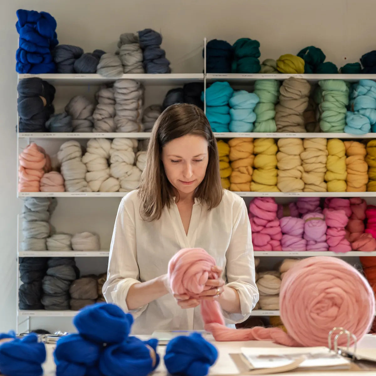 Organic Merino Wool Roving - Corn