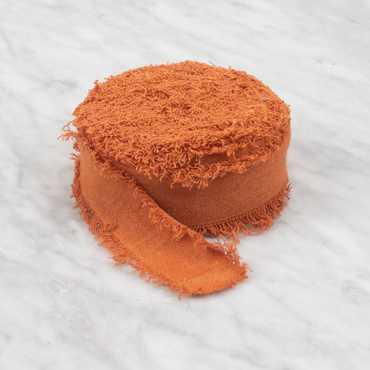 Cotton Ribbon Roll - Orange Rust