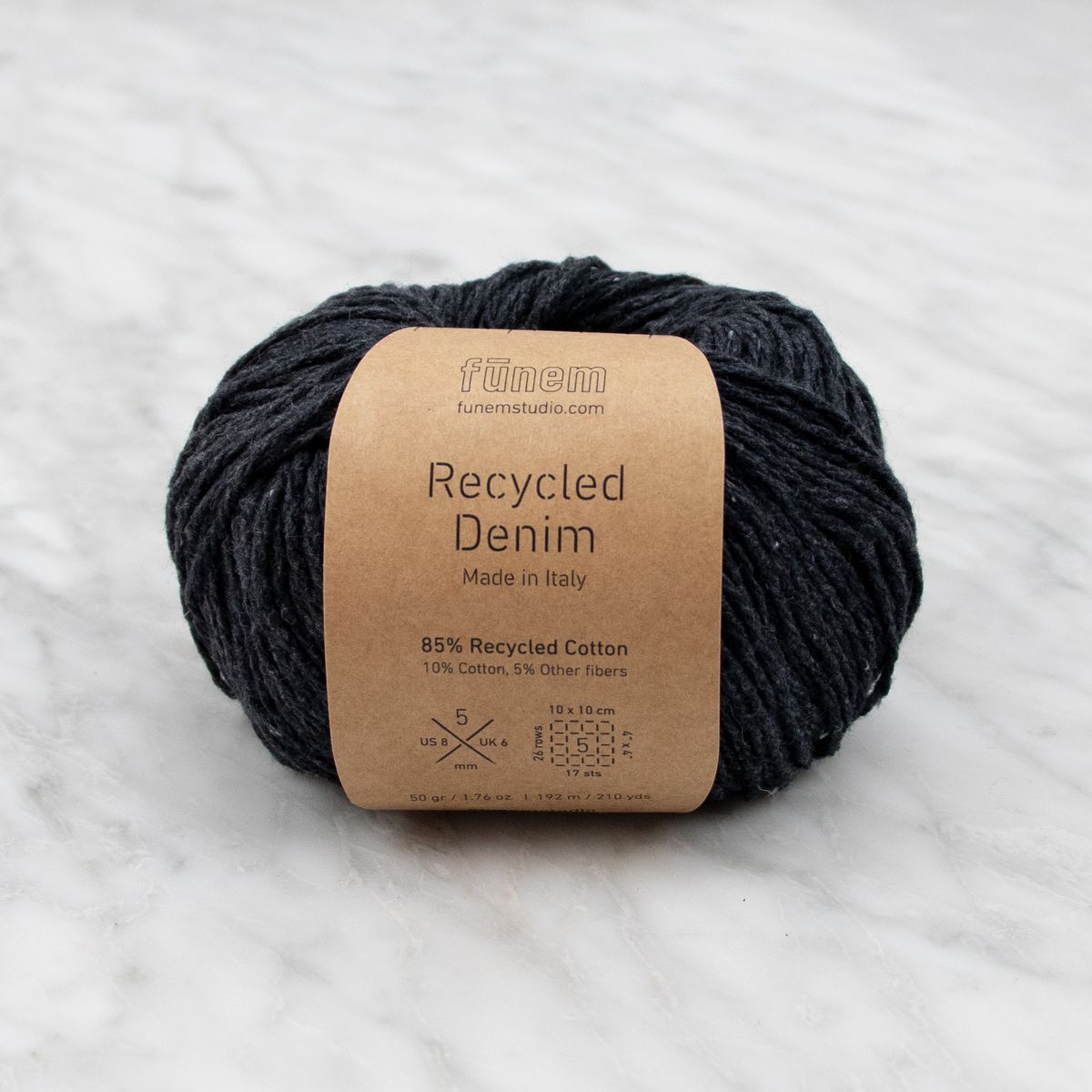 Recycled Denim Yarn - Anthracite (3ply)