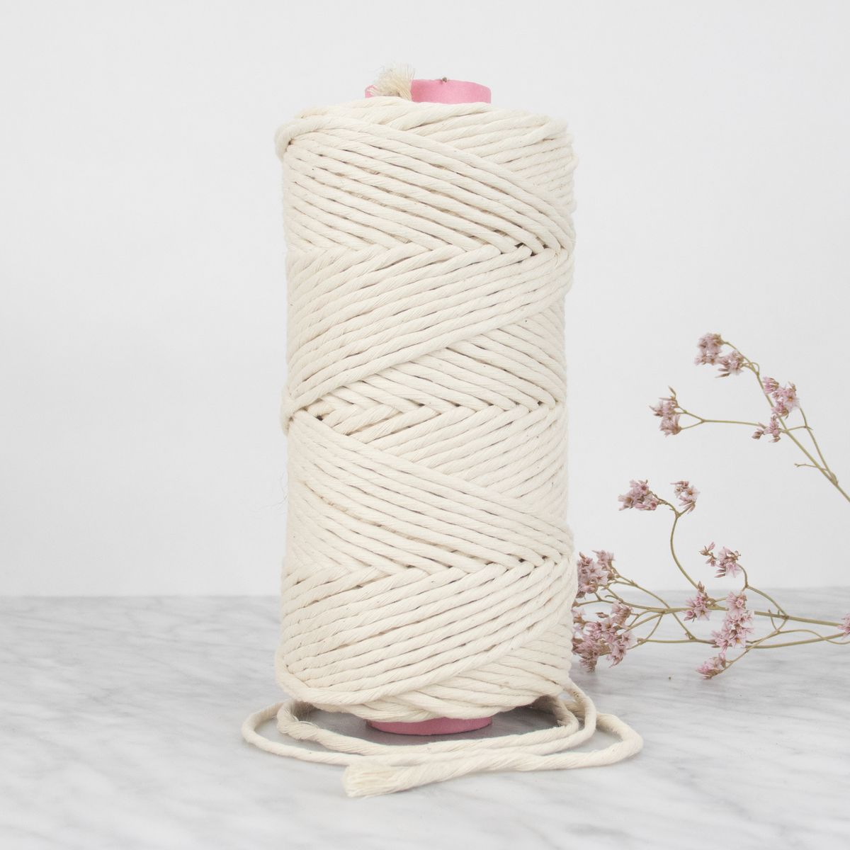 5mm Recycled Cotton String - Natural - 500 grams