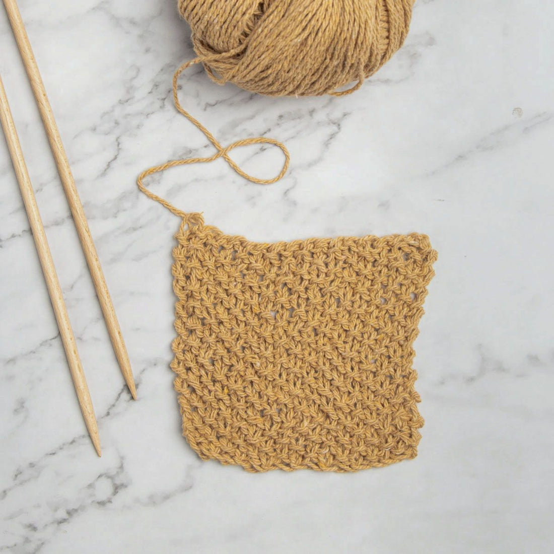 Recycled Denim Yarn - Ochre (3 ply)