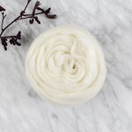 Organic Merino Wool Roving - Woolly White