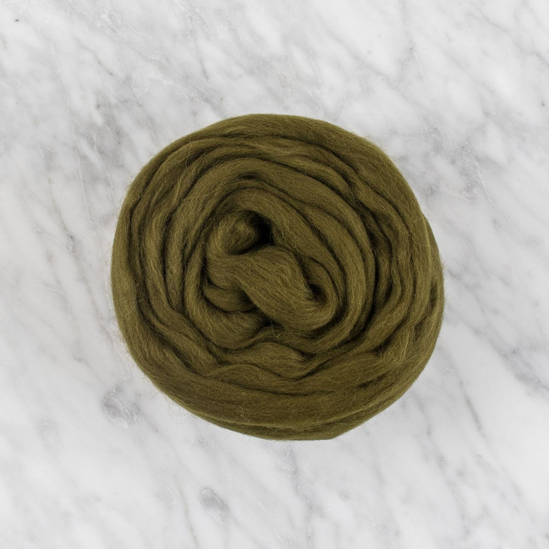 Merino Wool Roving - Olive Green
