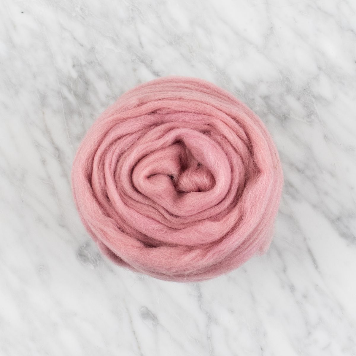 Organic Merino Wool Roving - Baby Pink