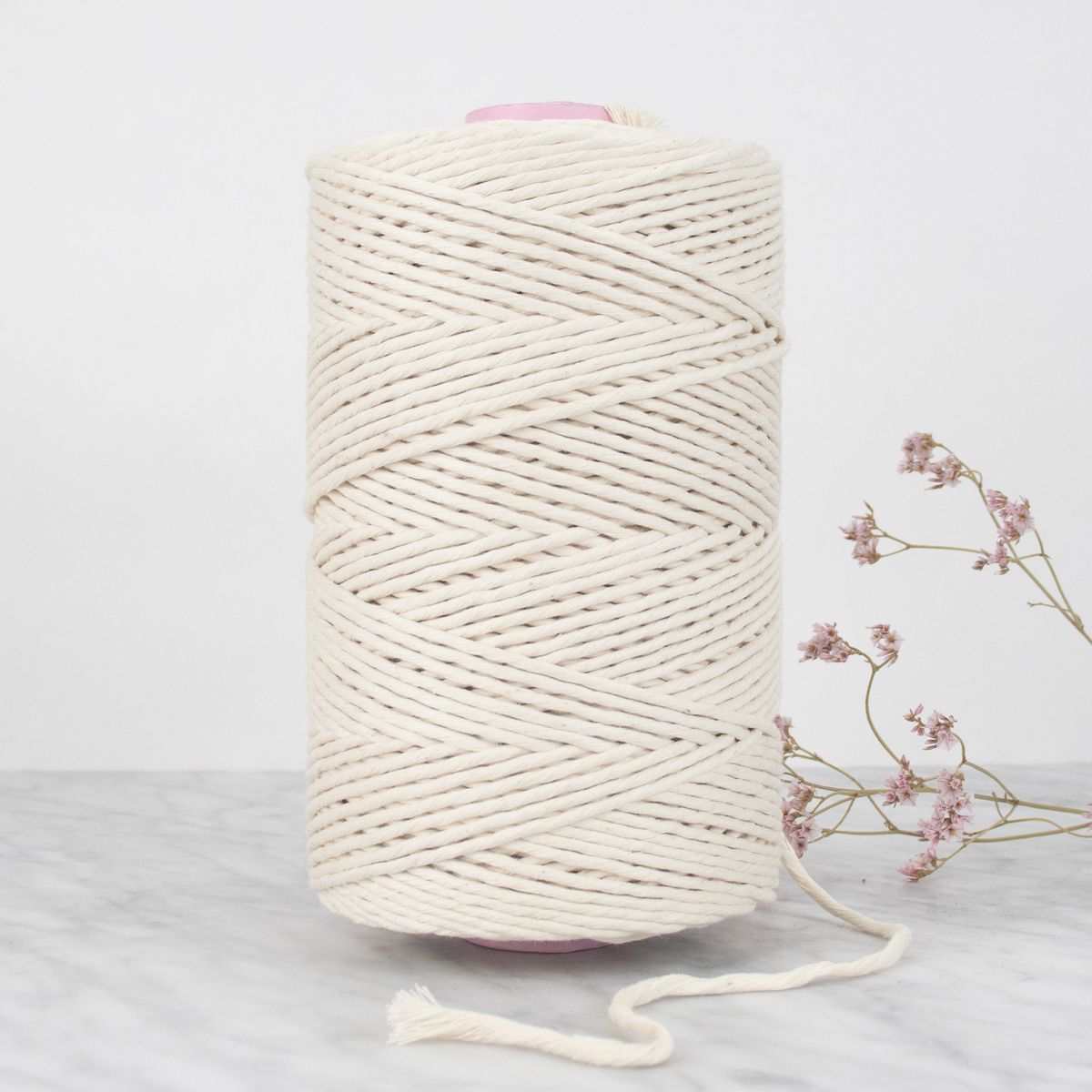 3mm Recycled Cotton String - Natural - 1 kg