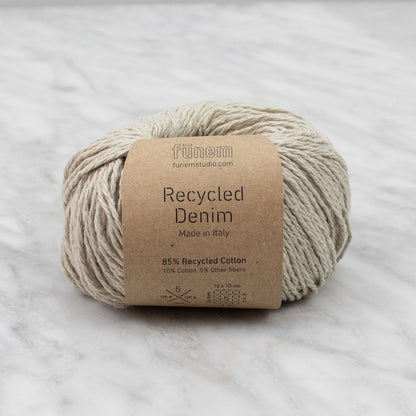 Recycled Denim Yarn - Beige (3 ply)