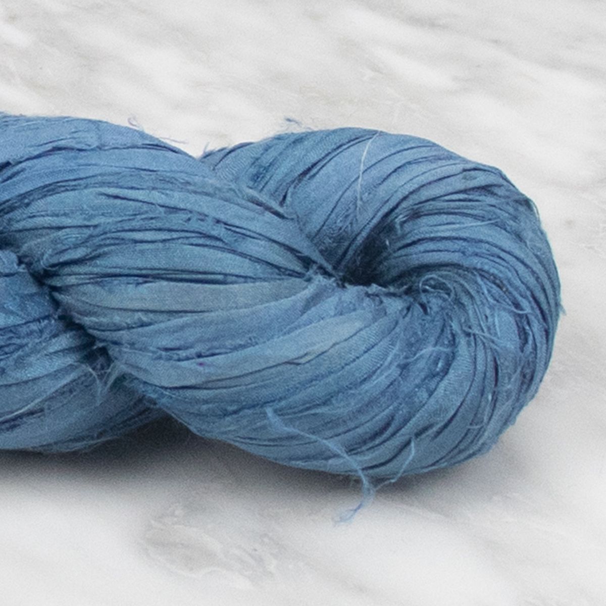 Recycled Sari Silk Ribbon - Blue Moon