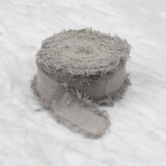 Cotton Ribbon Roll - Silver Grey