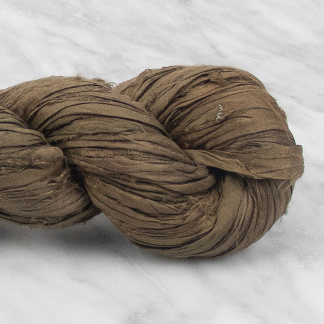 Recycled Sari Silk Ribbon - Chocolate