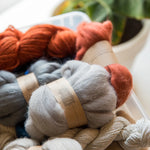 Organic Merino Wool Roving - Beige Blend