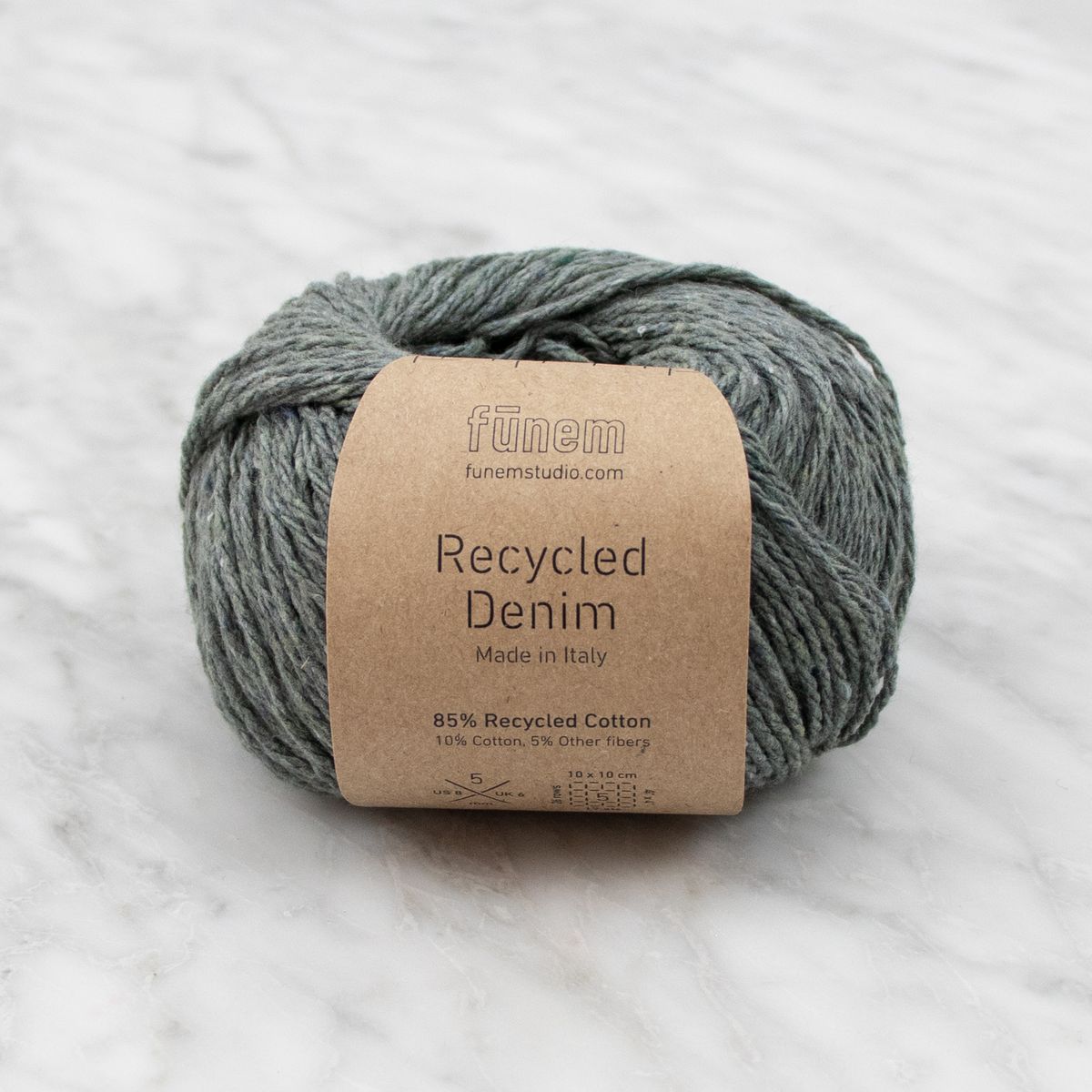 Recycled Denim Yarn - Warm Grey (3ply)