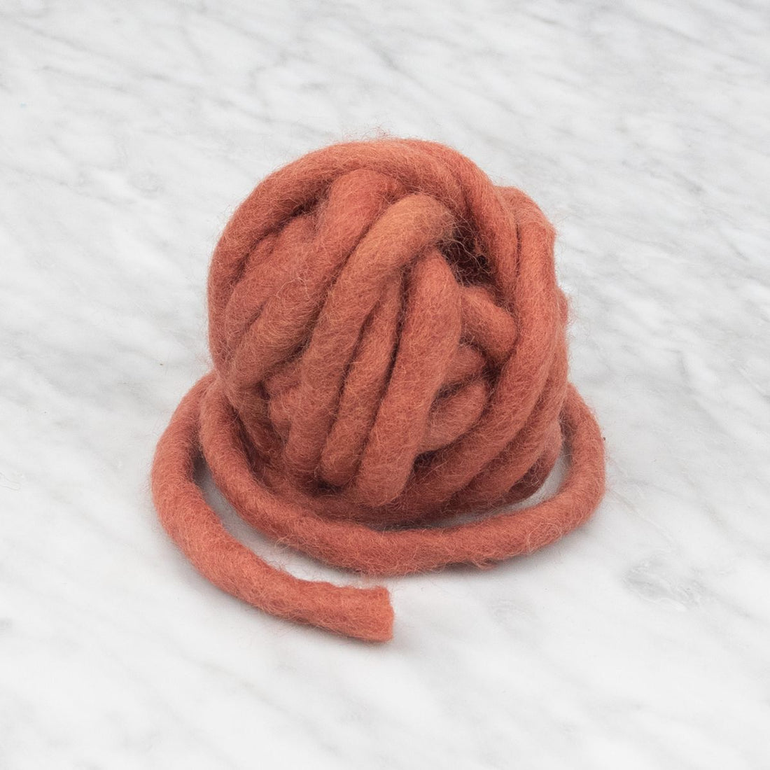 Chunky Felted Rope - Dark Peach