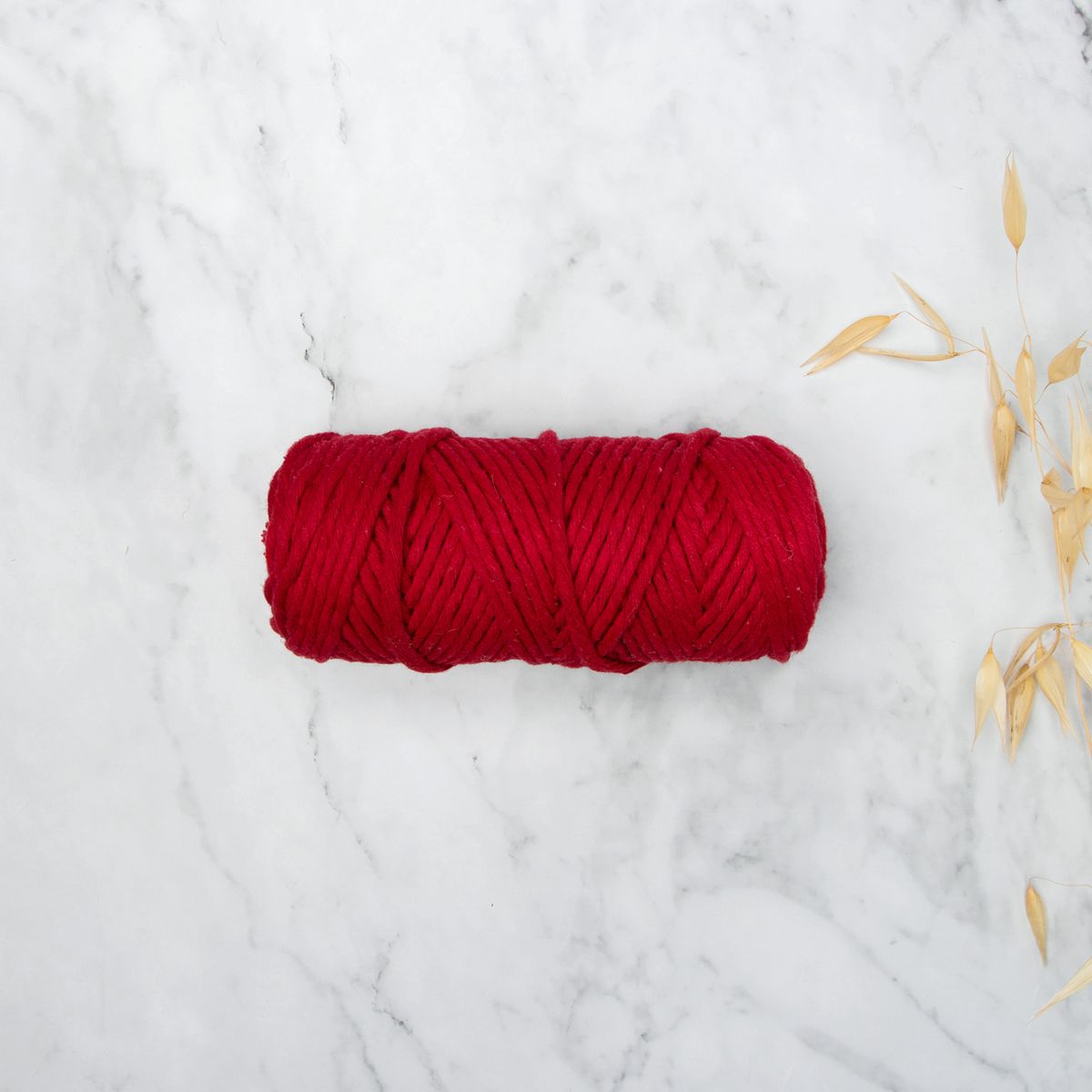 3 mm Recycled Cotton String 200gr / 7oz Cherry