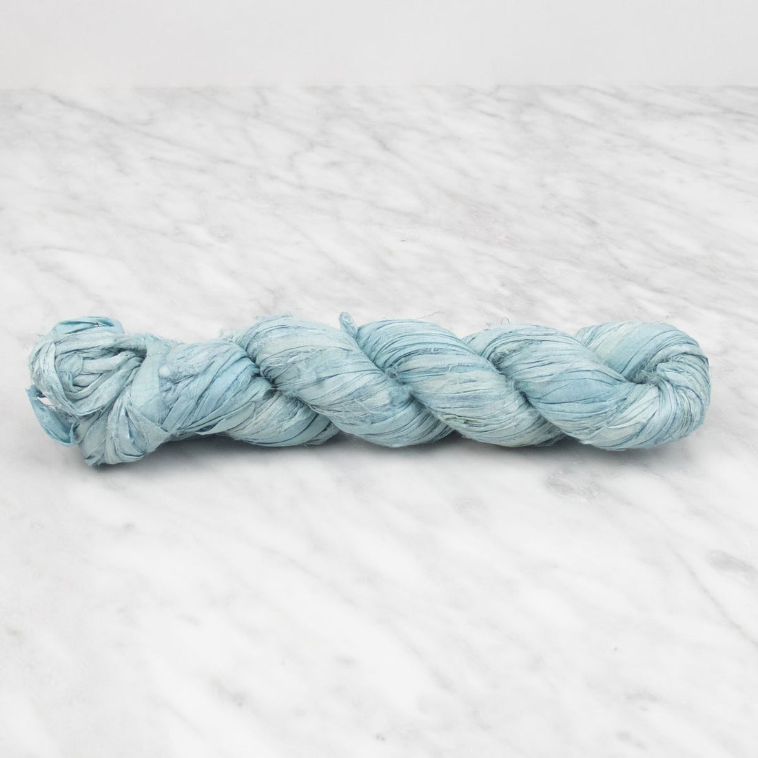 Recycled Sari Silk Ribbon - Sky