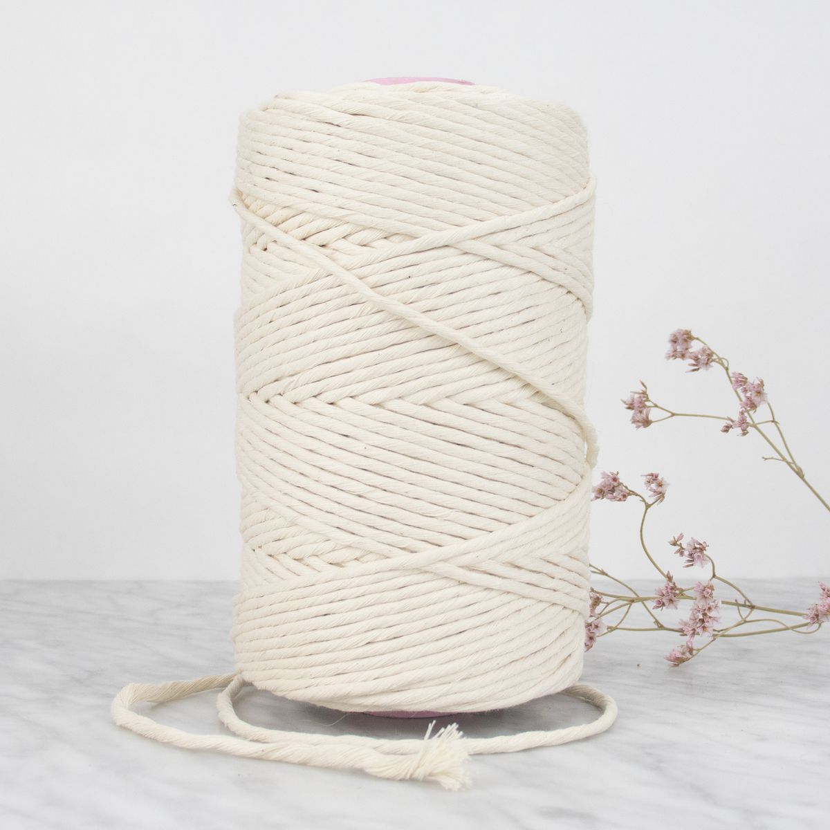 5mm Recycled Cotton String - Natural - 1 kg